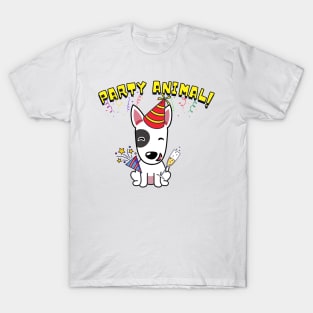 Party Animal Bull Terrier T-Shirt